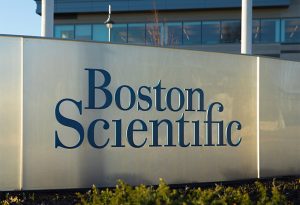 Boston Scientific logo on an exterior sign